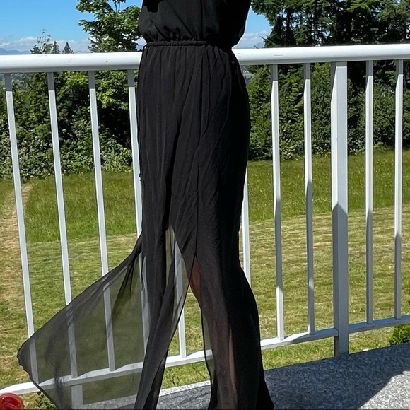 Guess Maxi Dress Black Mesh XS - Picture 4 of 7